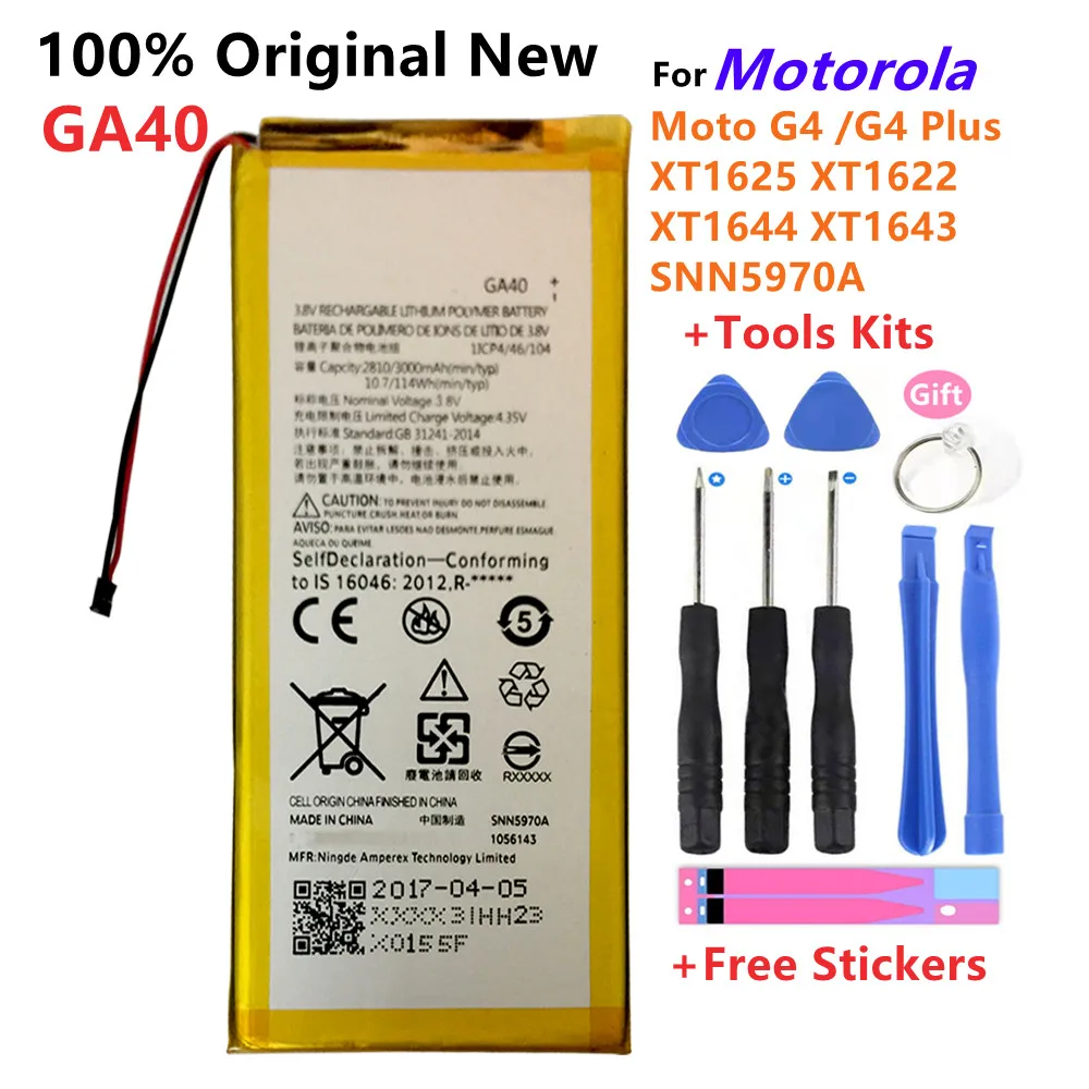 

Original For Motorola Moto G4 /G4 Plus XT1625 XT1622 XT1644 XT1643 SNN5970A Phone 100% New 3550mAh GA40 Battery