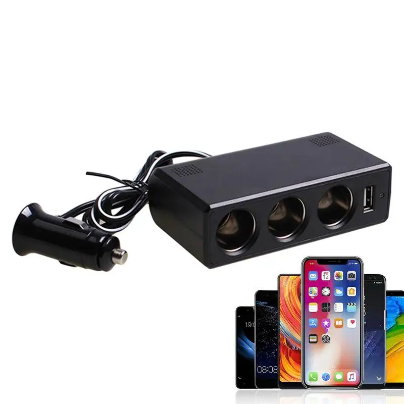 

Car Plug Adapter 3 In 1 Quick Charge Cigarette Lighter Adapter 3 Socket 12V/24V Car Power Outlet For All Car Devices