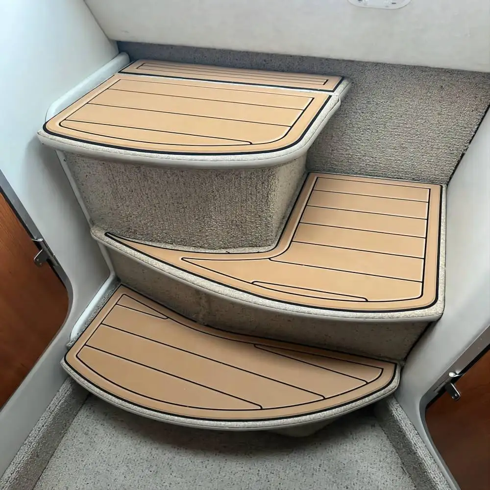 

2000-2006, коврики для лестницы и ступенек Bayliner 2855, напольный коврик из искусственного тикового пеноматериала для лодки