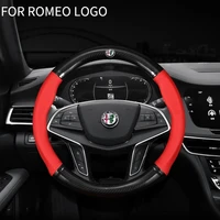carbon fiber leather non slip breathable car steering wheel cover for alfa romeo 159 147 156 166 giulietta giulia mito spider