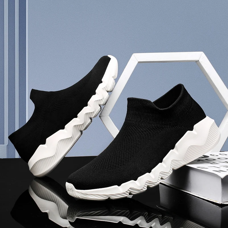 Легкие дышащие вязаные носки унисекс повседневные кроссовки на платформе