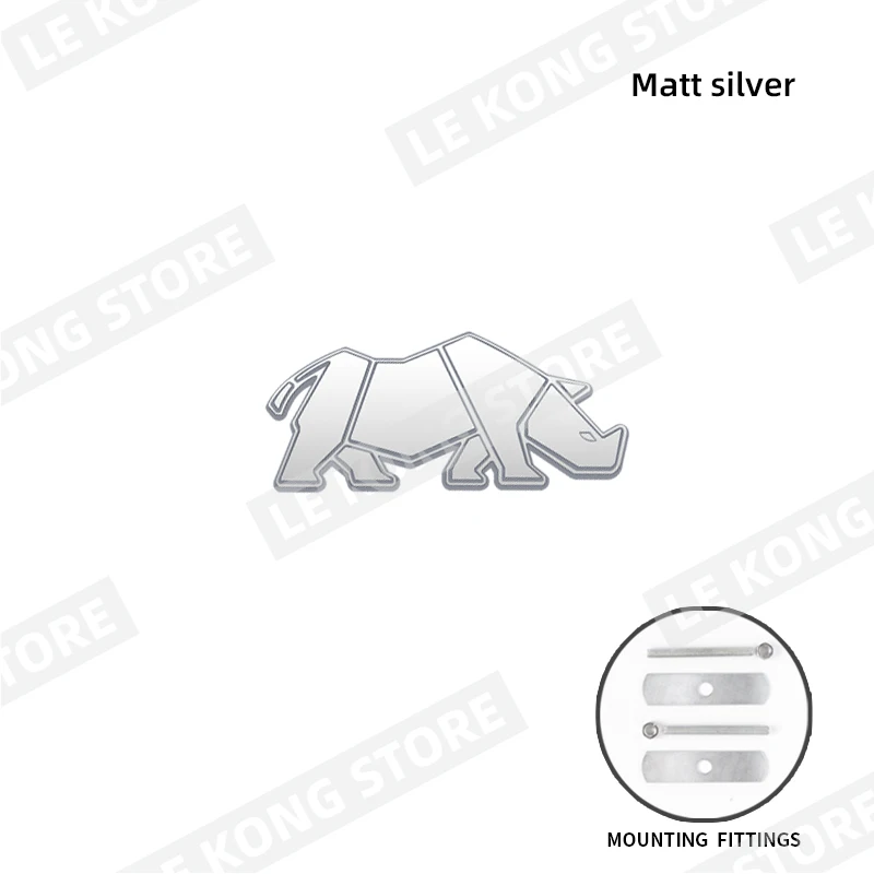 

1x значок носорога, эмблема на переднюю решетку капота, наклейка, наклейка для Suzuki Jimny 4WD OFF Road JB43 JB74 JB64, металлический Стайлинг автомобиля