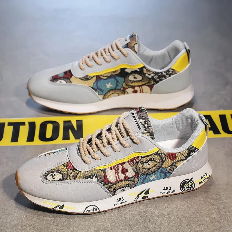 Модная мужская обувь на тонкой подошве повседневные кроссовки в корейском стиле