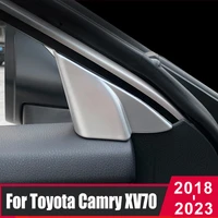 for toyota camry 70 xv70 2018 2020 2021 2022 2023 carbon fiber car front door window inner triangle a colum cover stickers trim