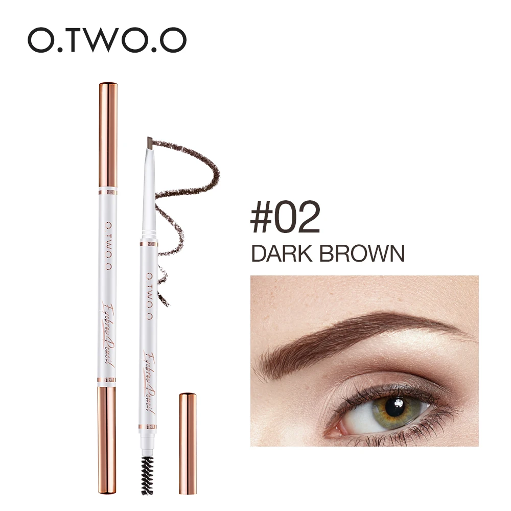 

O.TWO.O Eyebrow Pencil Retractable 1.5mm Micro Tip Brow Pen Waterproof Long Wear 3 Colors Eyebrow Design Tint Eyebrow Enhancer