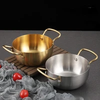 instant noodle pot household soup pot stainless steel lamian noodles pot creative binaural small cooking pot induction cooker