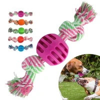 hot dog toy cotton rope double knot ball molar tooth cleaning bite toy pet products pet toys puppy toys dog toys for small dogs