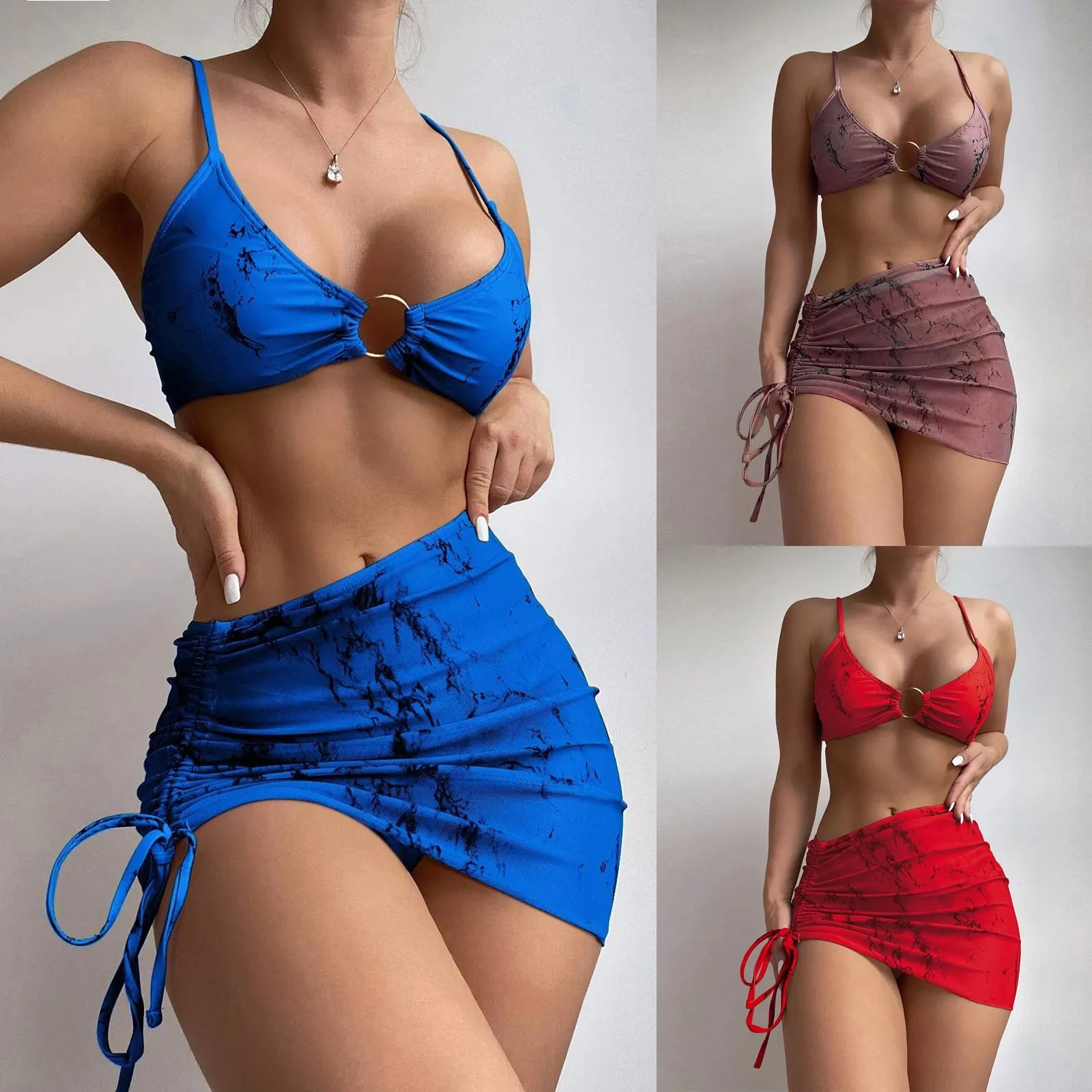 

Women's New Bikini Swimwear Split Three Piece Swimwear European And American Sexy Printed Swimwear