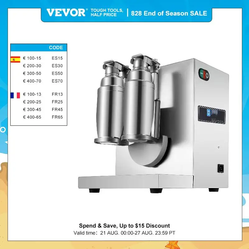 VEVOR Bubble Boba Tea Shaker 750ML Commercial Milk Tea Shaki