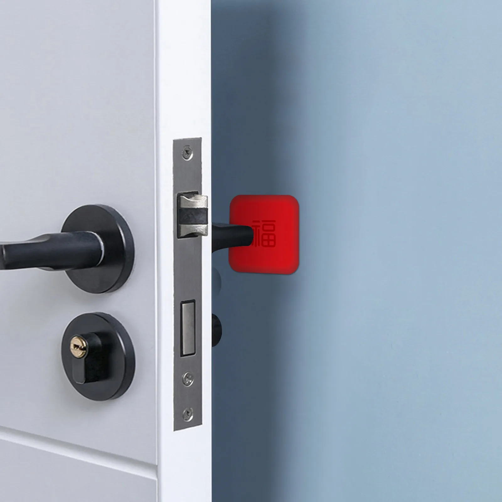 Силиконовая накладка на дверную ручку утолщенный буфер с китайским иероглифом