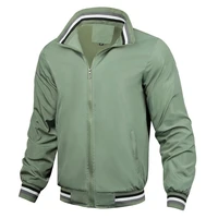 mens jacket springautumn casualsolid zipper jackets coats standcollar mens coat streetwear m 4xl thin outerwear mens clothing