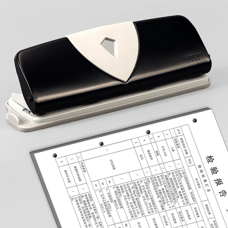 Металлический дырокол с 4 отверстиями и 25 листовми бумаги регулируемые