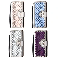 3d luxury bling bowknot crystal diamond wallet flip case for samsung galaxy s22 s21 s20 s10 plus ultra a32 a42 diy cards cover