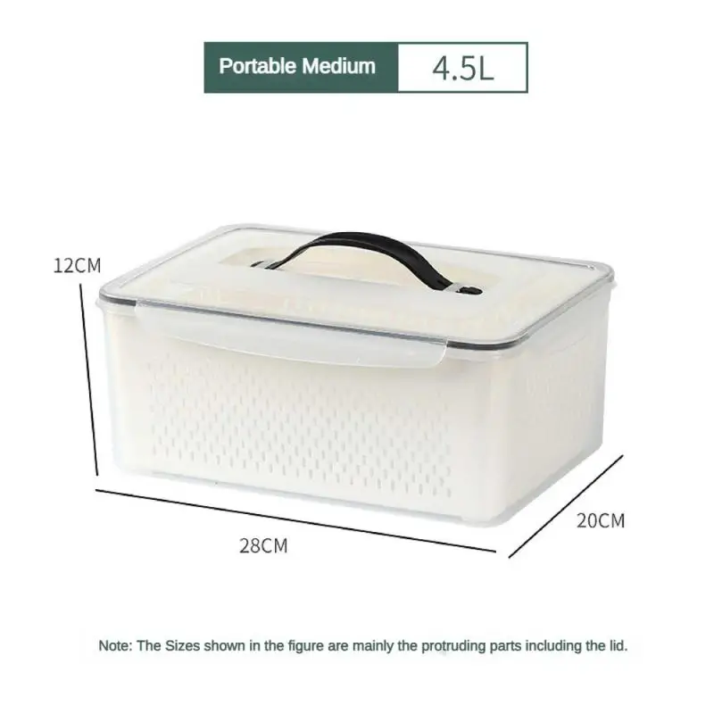 

Portable Crisper Seal No Leakage Bottles Large Capacity Crisper Airtight Storage Box Keep Fresh Sealed Storage Crisper Storage
