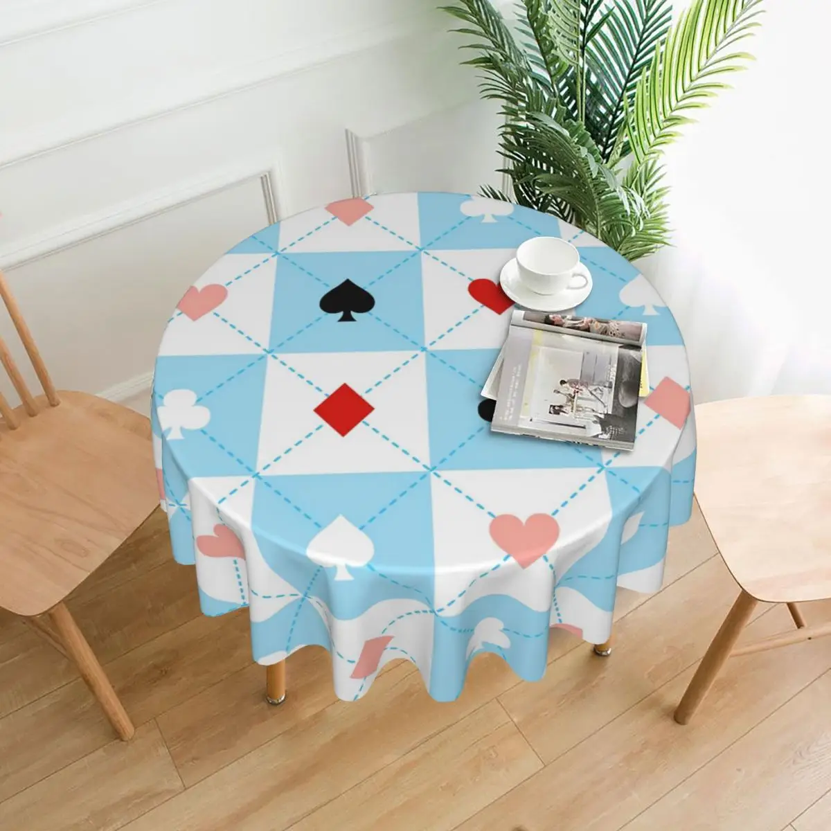 Женская скатерть в синюю и белую клетку свадебная из полиэстера современная