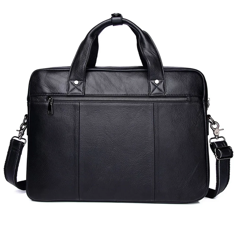 Genuine Leather Briefcase Men Business Crossbody Bag Fashion Cowhide Shoulder Messenger Handbag 14 Inches Handbags Laptop Bags