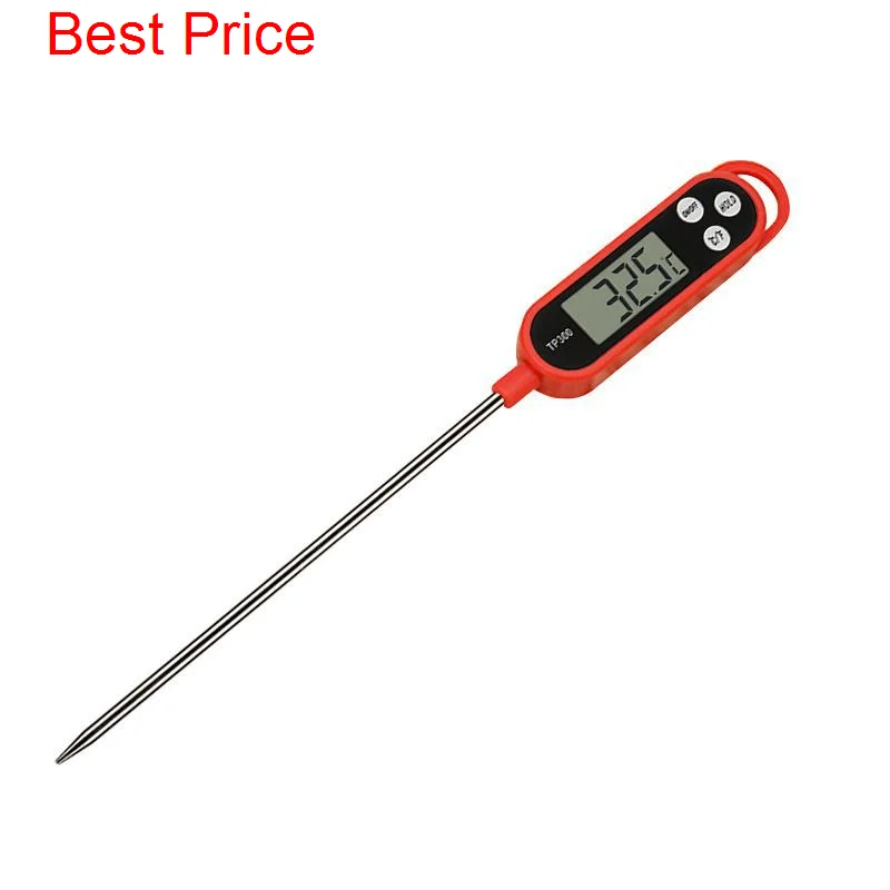

50Pcs/lot Tp300 Household Kitchen Barbecue Food Electronic Probe Meat Thermometer Bbq Liquid Oil Temperature Thermometer Red