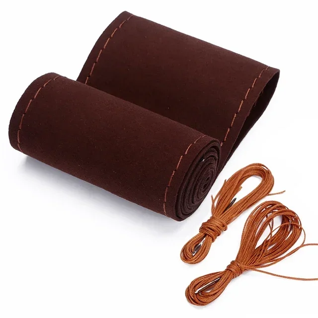 

Универсальные 15 "самодельные противоскользящие замшевые кожаные резьбовые рулевые колеса аксессуары для мужчин и женщин