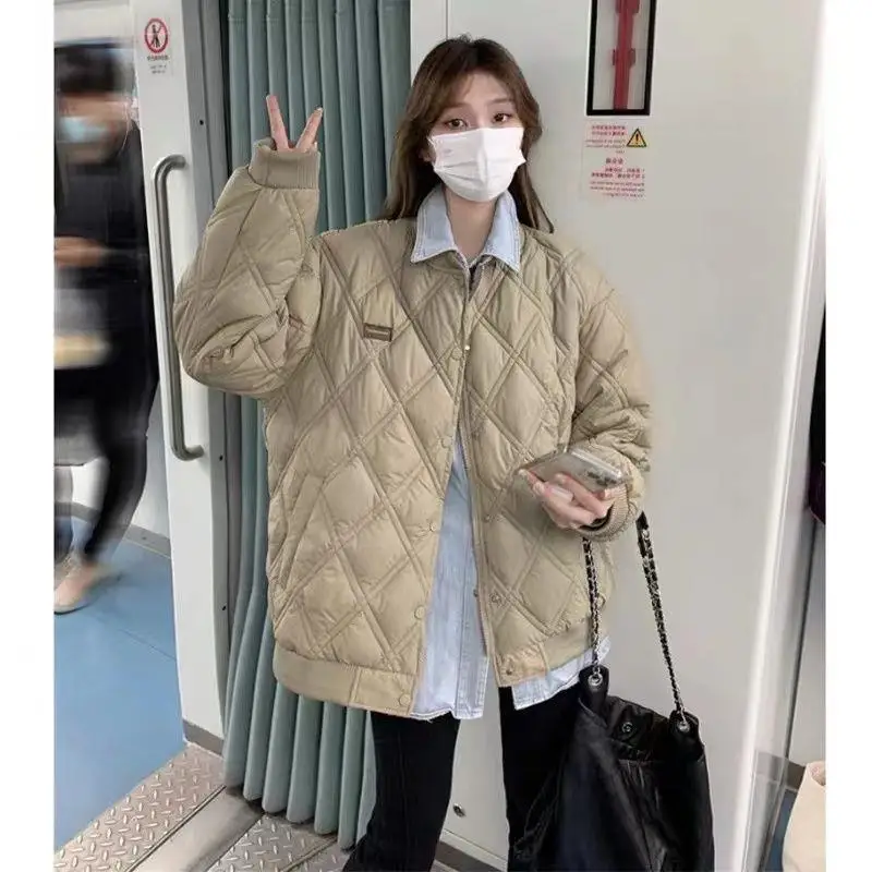 Зимняя стеганая утолщенная куртка с хлопковой подкладкой в американскую