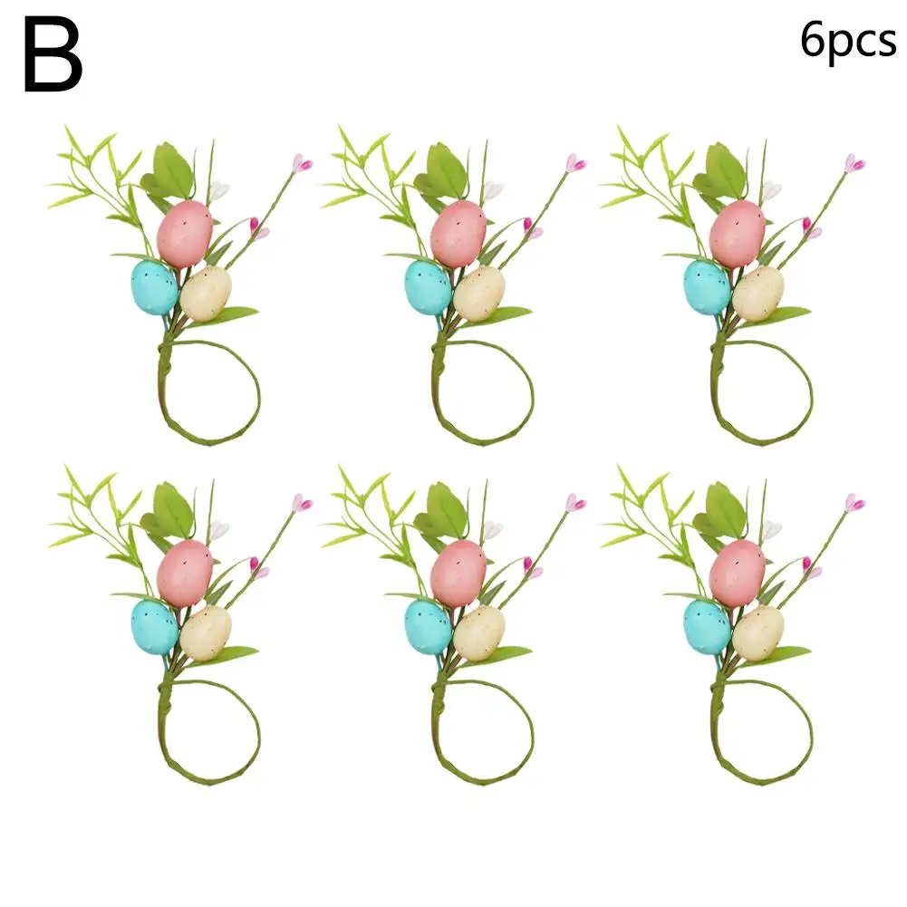 

Набор колец для салфеток Пасхальный кролик пластик 4/6 шт