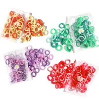 50pcsbag color trumpet girls head rope childrens rubber band ponytail styling hair band solid color hair ring hair accessories