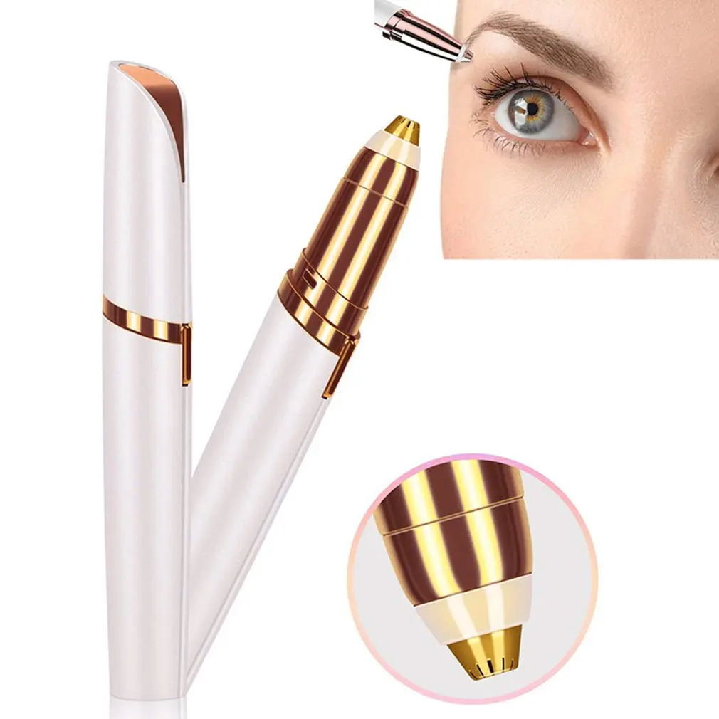 

Lipstick Shape Electric Eyebrow Trimmer Painless Eye Brow Epilator Shaver Razor Portable Facial Hair Remover Women Depilator