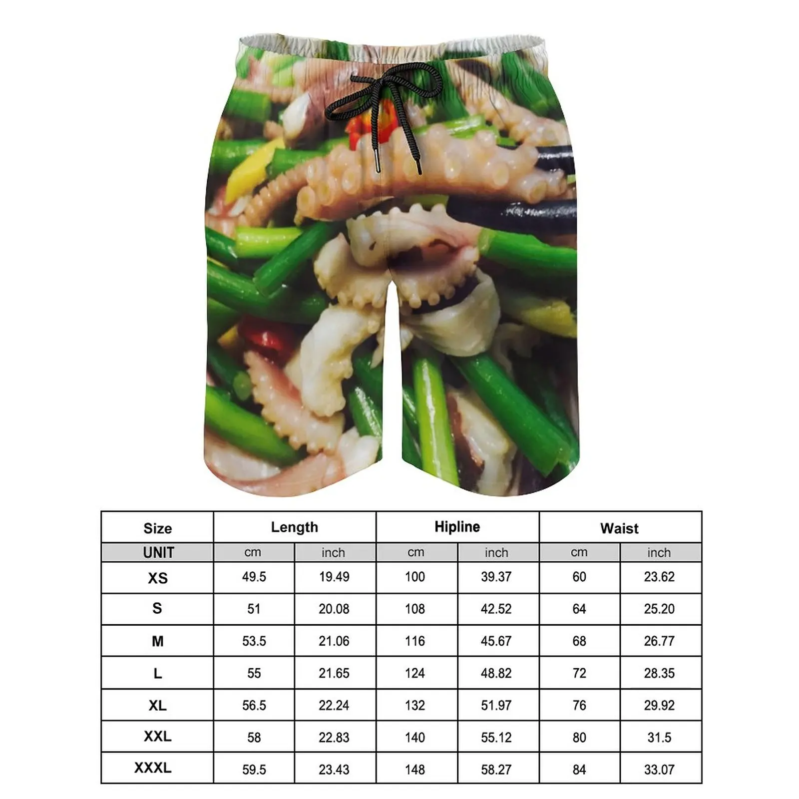Рисунок 5 - Мужские пляжные шорты с аниме деликатесы