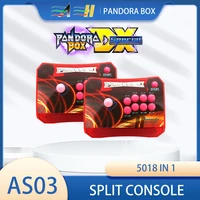 2 players pandora box kit box arcade joystick kit diy acrylic art panel parts 16 buttons flat box dx s 5000 games