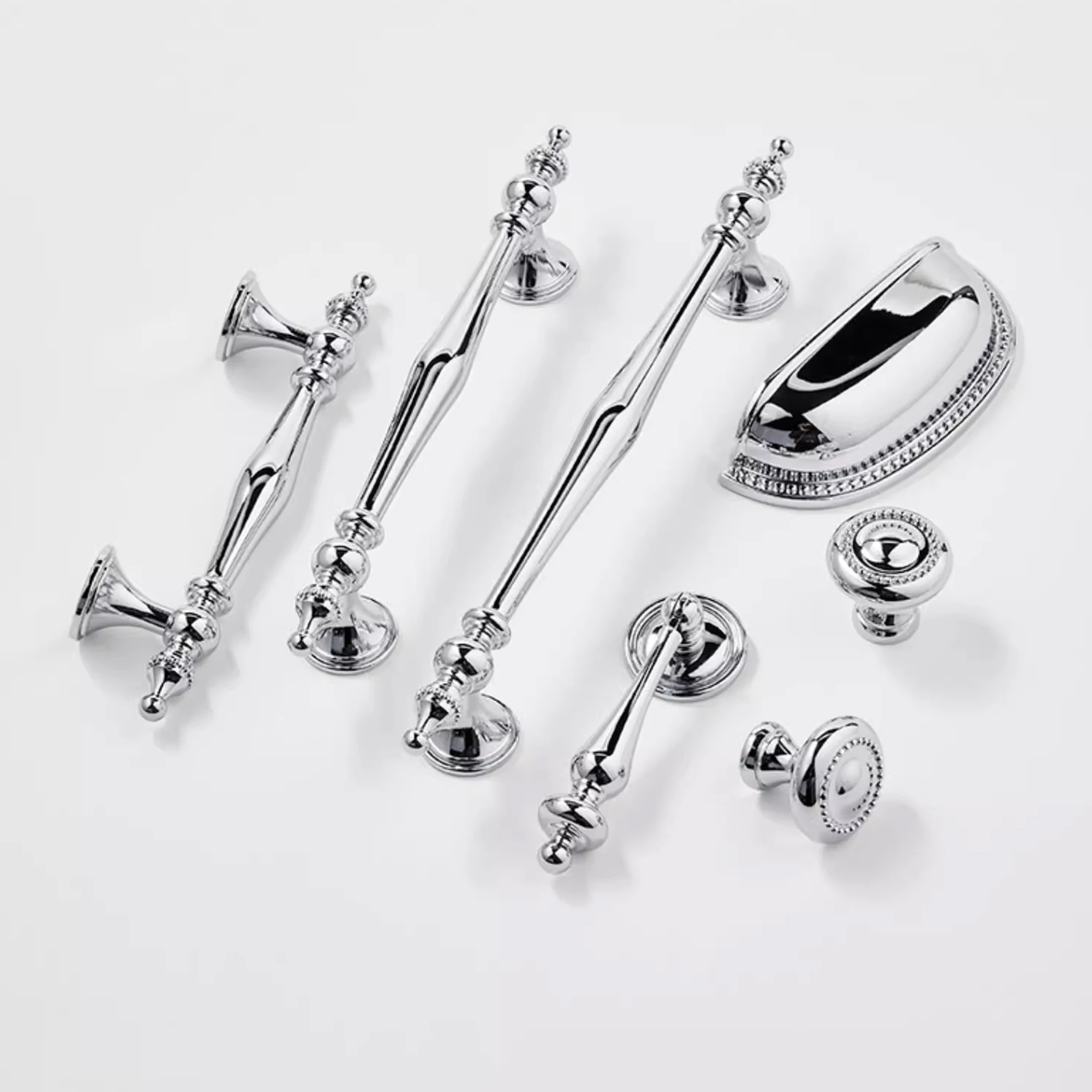 Рукоятки и ручки для мебели в скандинавском стиле яркий хромированный ящик