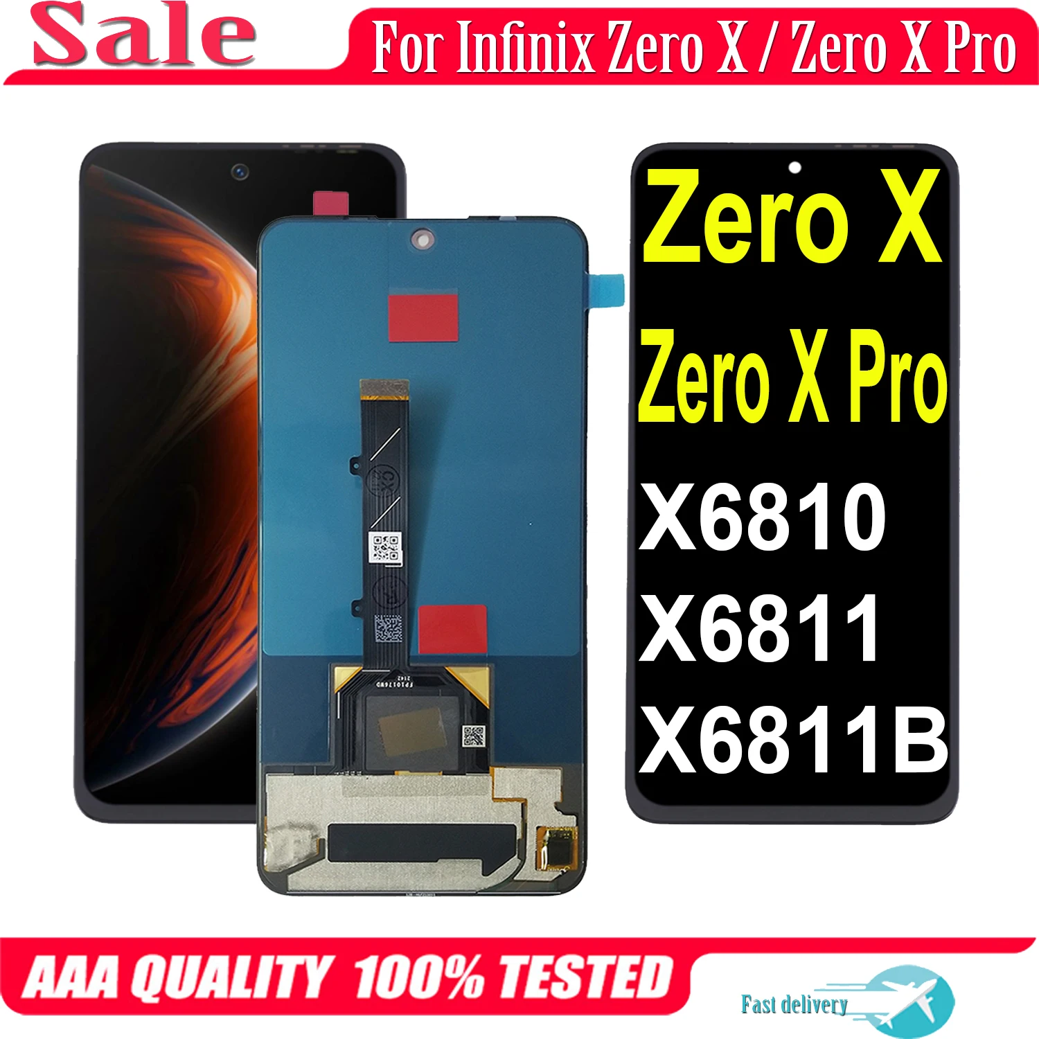 

Оригинальный AMOLED дисплей 6,67 дюйма для Infinix Zero X Pro ZeroX Pro X6810 X6811 X6811B