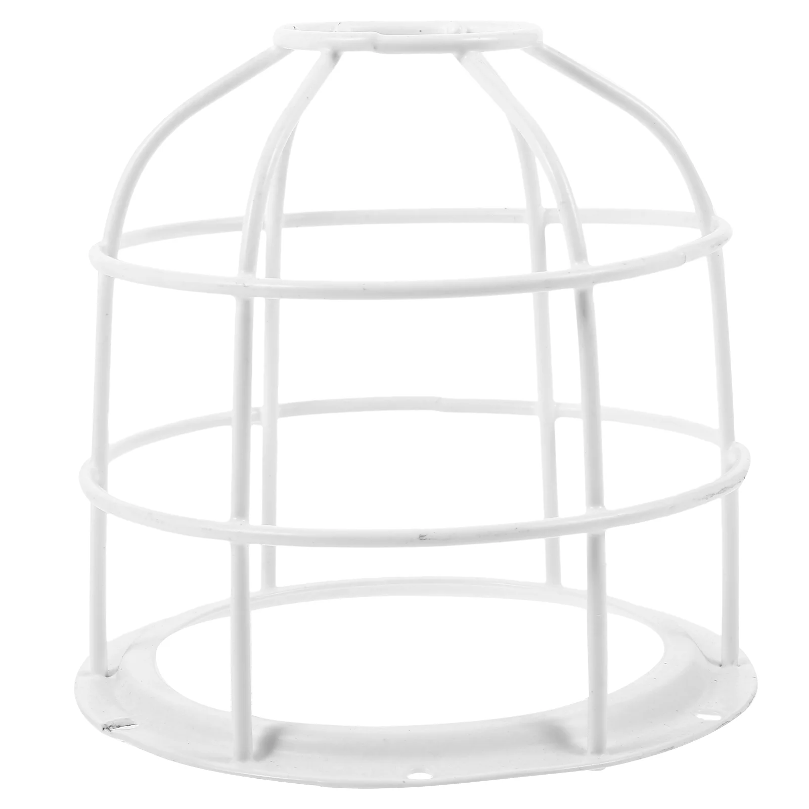 

Light Bulbs Cage Lampshade Covers Protective Frame White Metal Guards Fixture Replacement Shades