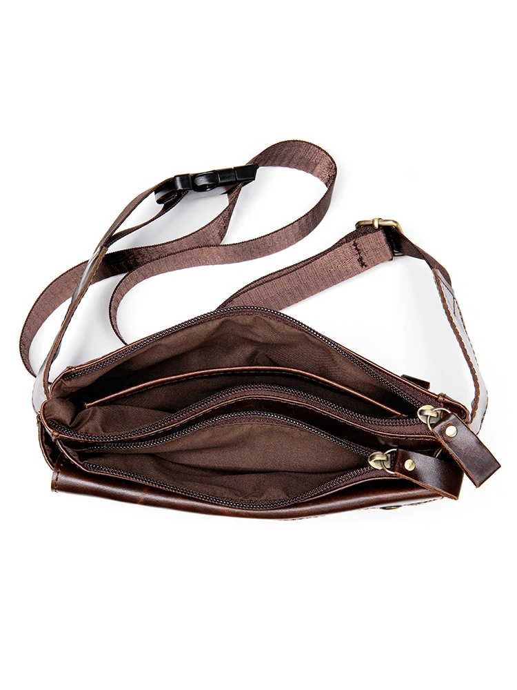 NIUCUNZH Genuine Leather Waist Packs Men Fanny Pack Belt Bag Small Travel Phone Bags Chest Bags Shoulder Bags Motorcycle Riding