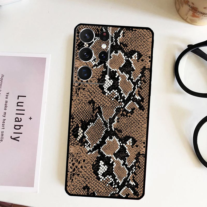 Snake Skin Case For Samsung Galaxy S22 Plus S21 Ultra S20 FE S8 S9 S10 Note 10 Note 20 Ultra Cover images - 6