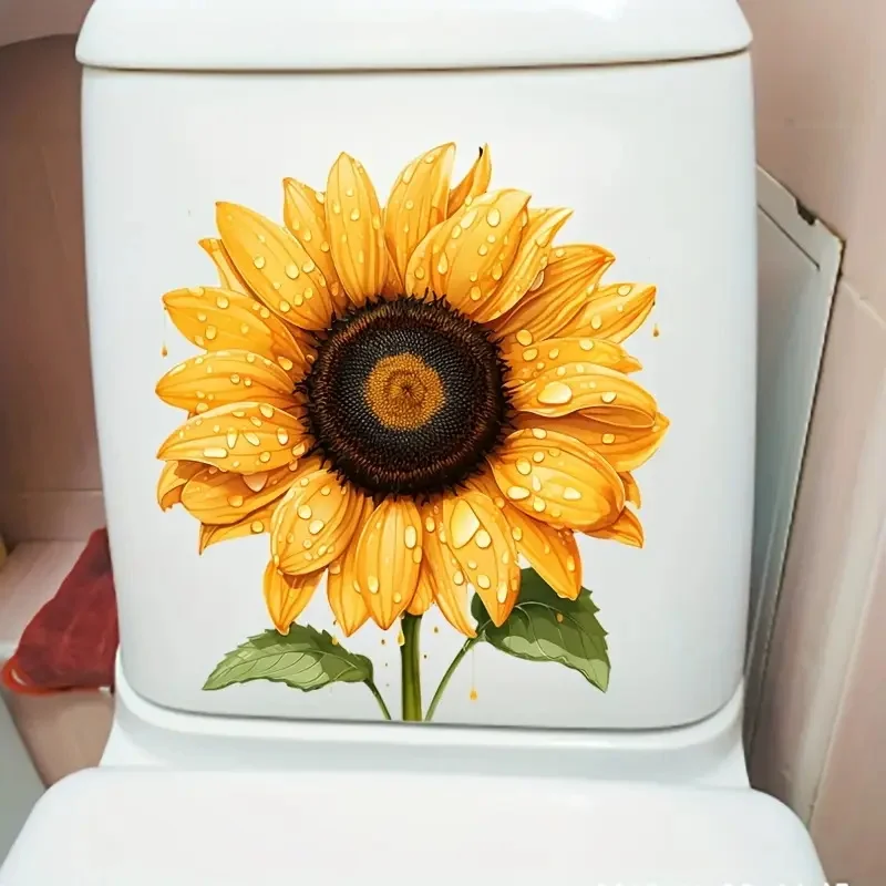 

Виниловые наклейки для унитаза подсолнух