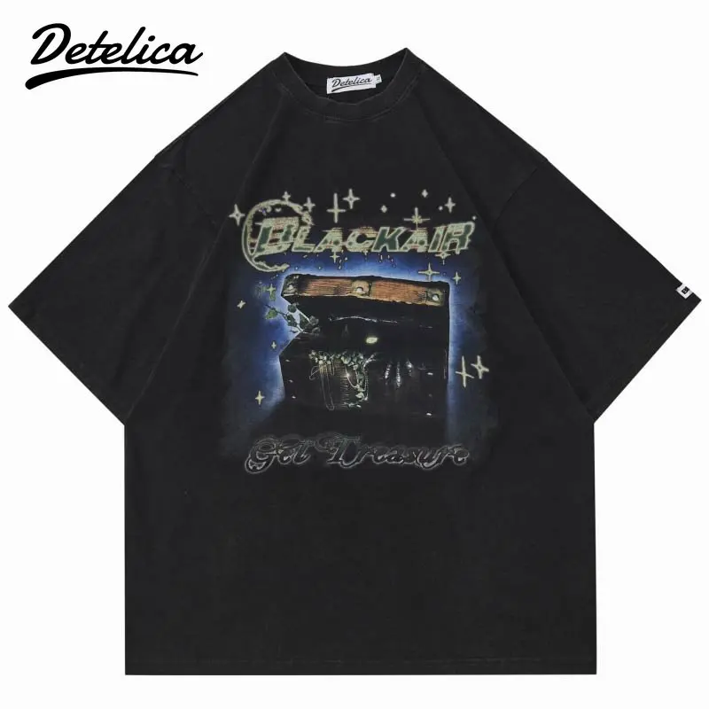 

Футболка в стиле хип-хоп для мужчин и женщин, уличная одежда в стиле Харадзюку С дьявольским когтем в коробке, топы из хлопка в стиле оверсайз с графическим принтом алфавита, лето 2023