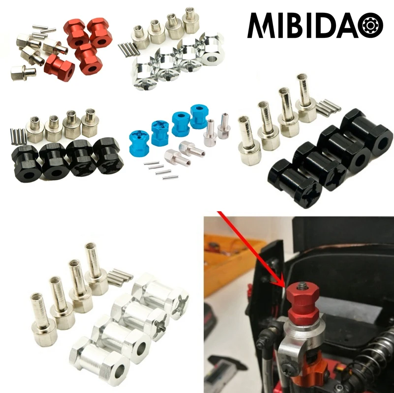 

Адаптер привода Mibidao из сплава, 12 мм, шестигранный, 15/20/25/30 мм, Удлинительный комбинирующий соединитель для AXIAL SCX10 Wraith 1/10 RC Crawler