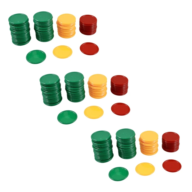 

Red Yellow Green Round Shaped Mini Poker Chips Lucky Game Props 207 Pcs