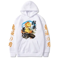 anime hoodie demon slayer hoodies men women agatsuma zenitsu sweatshirts overside pullovers tops streetwear fashion unisex tops