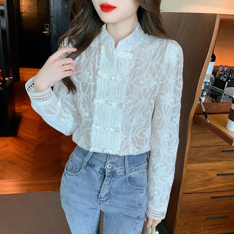 Модная новинка повседневная женская рубашка с длинным рукавом и