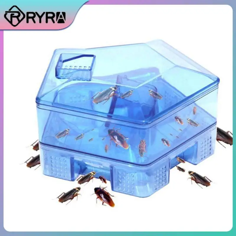 

new Cockroach Trap Box Safe Efficient Anti Cockroaches Killer Bait Box Repeller Home Kitchen Cockroach Contains With 3pcs Bait