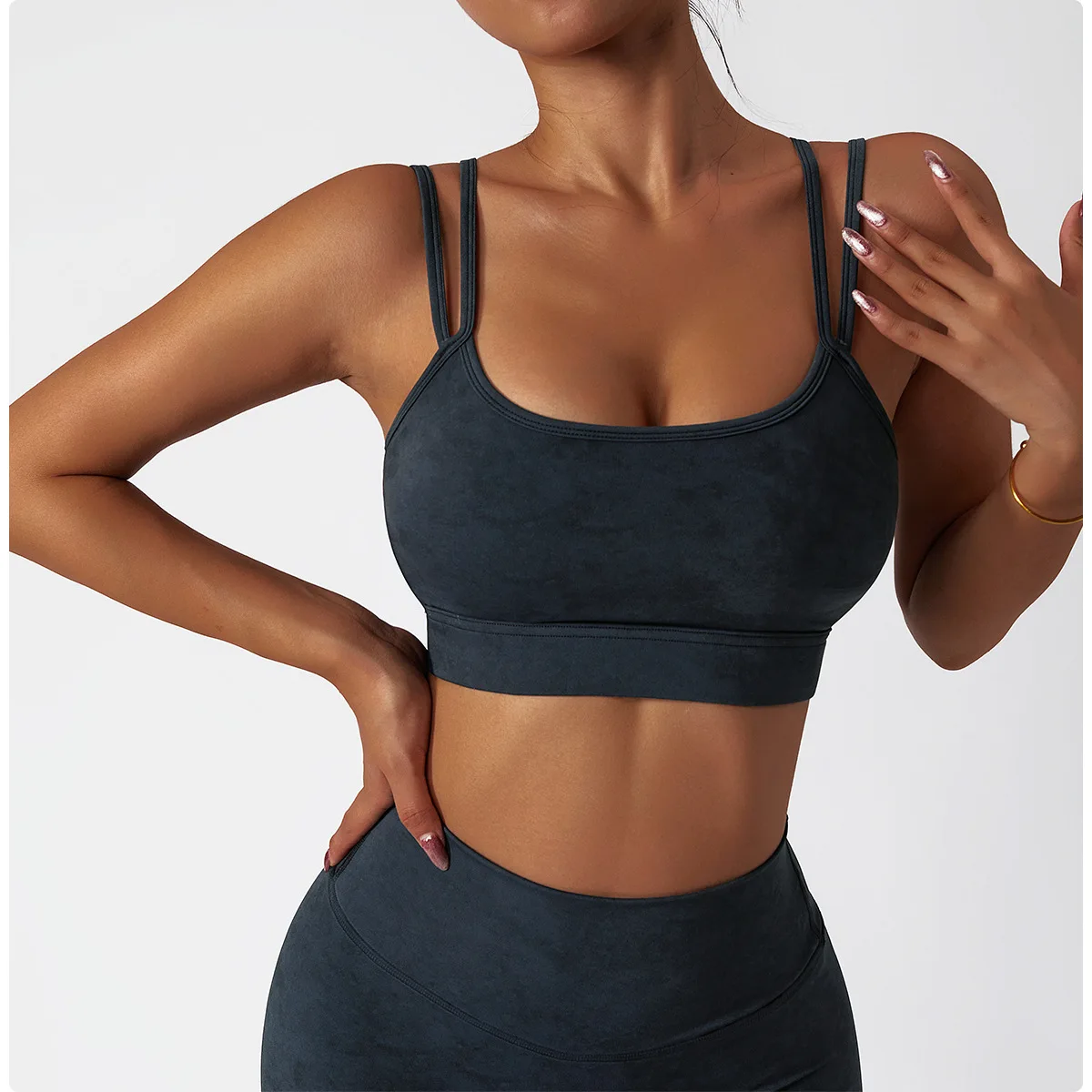 Новый нейлоновый бюстгальтер топ женский сексуальный облегающий спортивный для