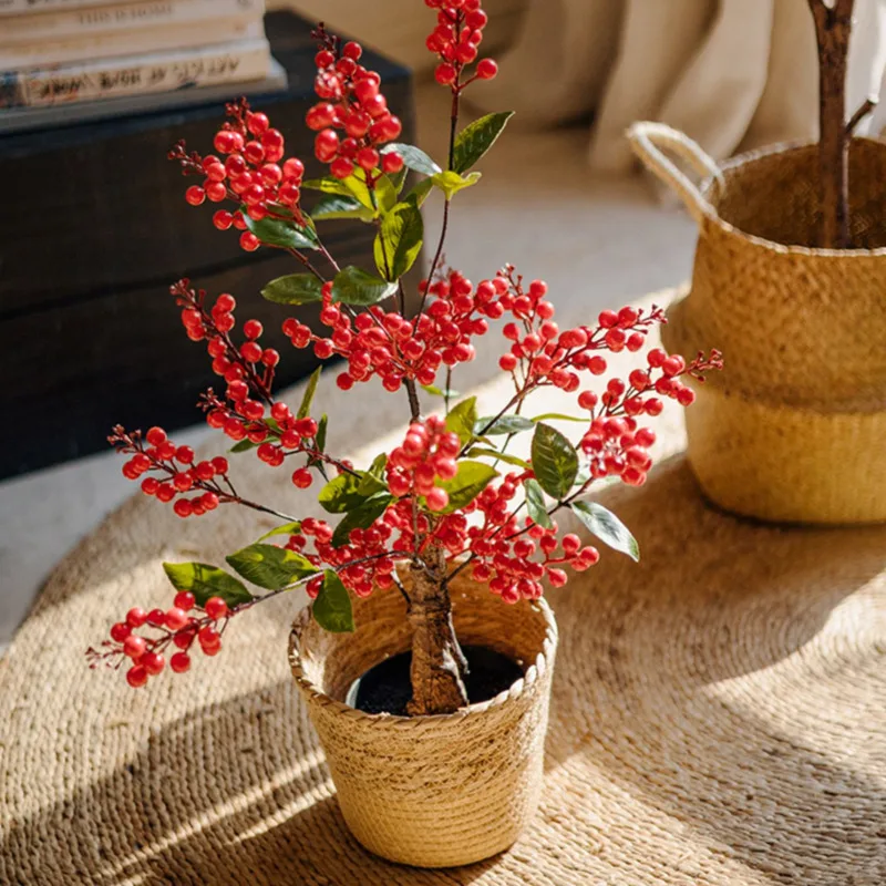 Имитация богатых фруктов падуба в китайском стиле искусственные цветы для