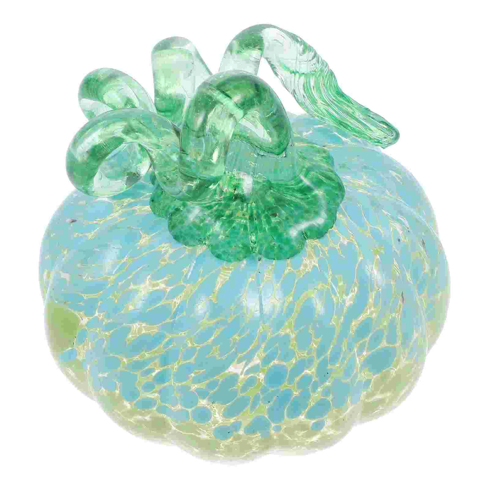 

Glass Pumpkin Decoration Tabletop Glass Pumpkin Decor Glass Pumpkin Ornament