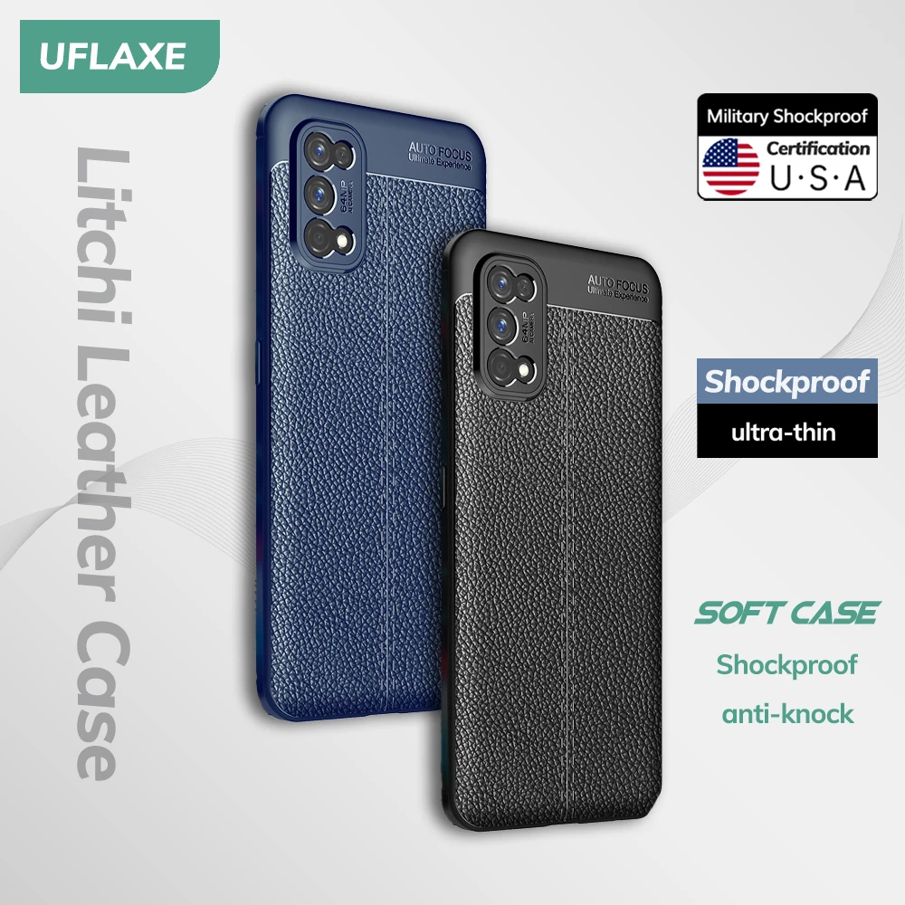 UFLAXE Original Shockproof Case for Realme 7 Pro 5G Soft Silicone Back Cover TPU Leather Casing