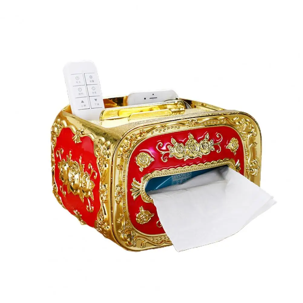 

Tissue Boxes Tissue Box European Style Anti-dust Plastic Embossed Design Napkin Box Home Decor Kitchen Storage Organization