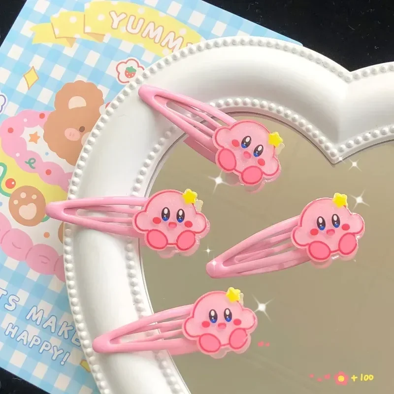 Милые заколки для волос Kirby девочек кавайные мультяшные аниме модные аксессуары
