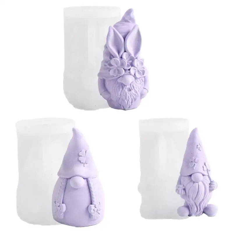 Силиконовая 3D форма Gnome, Рождественский гоблин, Искусственный Санта-Клаус, гипсовая смола для рукоделия, товары для изготовления