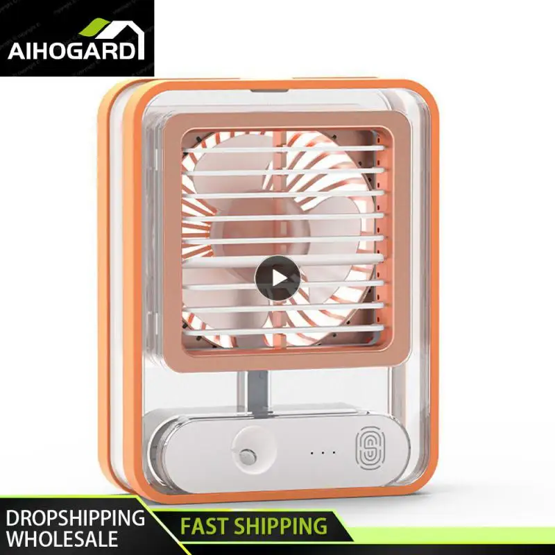 

Adjustable Electric Fans Portable Desktop Fan Mini Can Add Water Humidification Spray Fan Effect Office Small Electric Fan