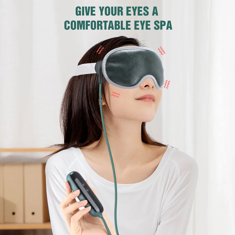 

Умный Вибрационный массажер для глаз, инструмент для ухода за глазами, нагрев, снимает усталость и темные круги, теплая компрессионная маска для глаз