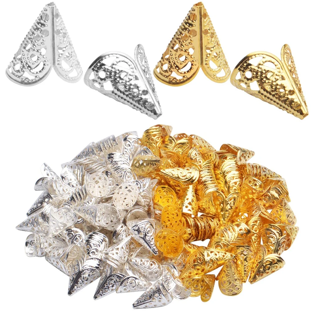 

200 шт., бусины в форме цветка, 16 х21 мм